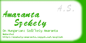 amaranta szekely business card